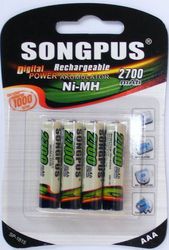Songpus AAA 2700mAh 1.2V 4τμχ