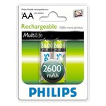 Philips Επαναφορτιζόμενες Μπαταρίες AA Ni-MH 2600mAh 1.2V 2τμχ