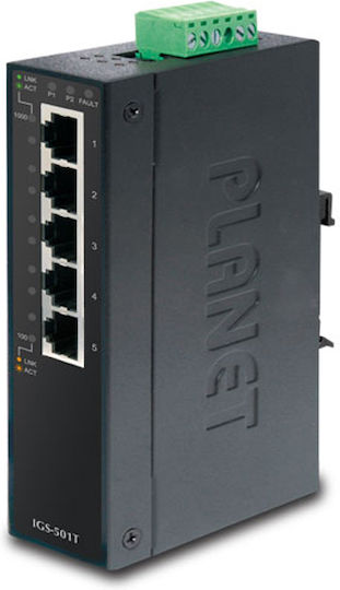 Planet IGS-501T Unmanaged L2 Switch with 5 Gigabit (1Gbps) Ethernet Ports