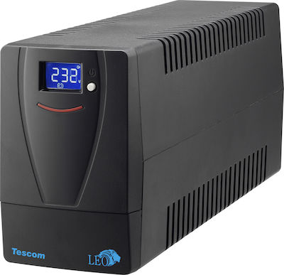 Tescom LEO LCD 1000A UPS Line-Interactive 1000VA 600W με Πρίζα Schuko