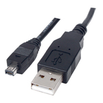 USB 2.0 Kabel USB-A-Stecker - Mini-USB-B-Stecker Schwarz 5m