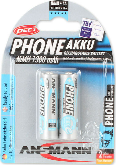 Ansmann Phone Επαναφορτιζόμενες Μπαταρίες AA Ni-MH 1300mAh 1.2V 2τμχ