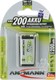 Ansmann Rechargable Battery 9V Ni-MH 200mAh 1pcs