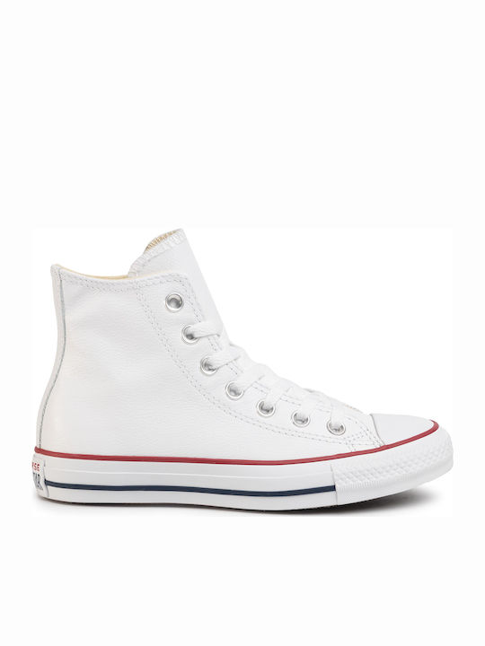 Chuck Taylor All Star Leather Μποτάκια Λευκά