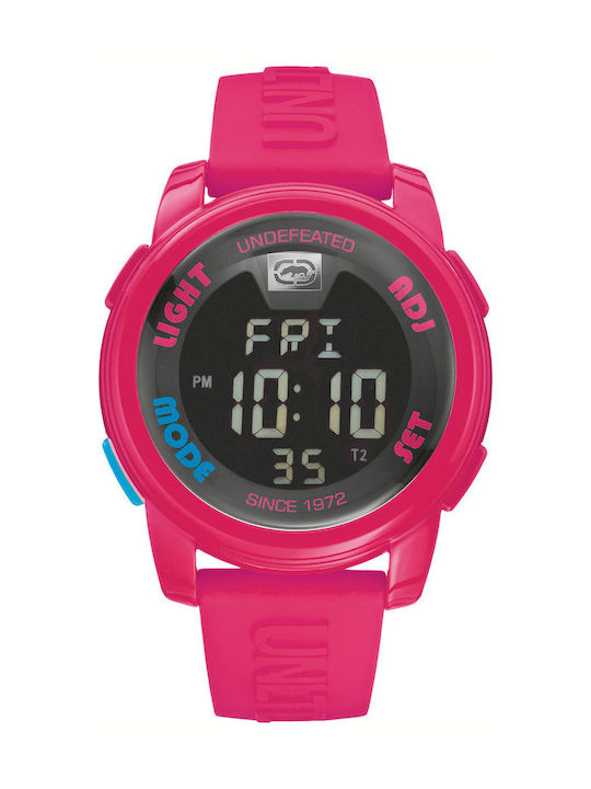 Marc Ecko Damen Uhr mit Rosa Kautschukarmband