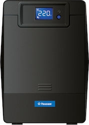 Tescom Leo LCD 2000AP UPS Line-Interactive 2000VA 1200W με 4 Schuko Πρίζες