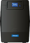 Tescom Leo LCD 2000AP UPS Line-Interactive 2000VA 1200W με 4 Schuko Πρίζες