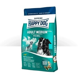 Happy Dog Adult Medium 1kg Dry Food Diet for Adult Dogs of Medium Breeds with Corn and Poultry