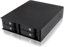 Icy Box Πλαίσιο Για Σκληρούς Δίσκους Backplane IcyBox 4x2,5" SATA/SAS HDD/SSD to 5,25" bay Μαύρο IB-2240SSK