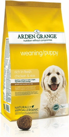 Arden Grange Weaning/Puppy 2kg Dry Food for Medium Breed Puppies with Rice