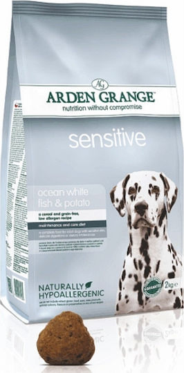 Arden Grange Sensitive 6kg Ξηρά Τροφή Διαίτης, χωρίς Σιτηρά για Ενήλικους Σκύλους με Πατάτες και Ψάρια