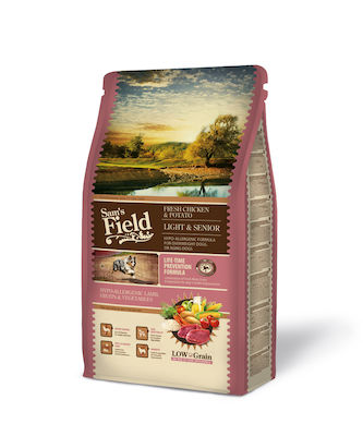 Sam's Field Light Senior 13kg Ξηρά Τροφή Διαίτης για Ηλικιωμένους Σκύλους με Αρνί και Ρύζι