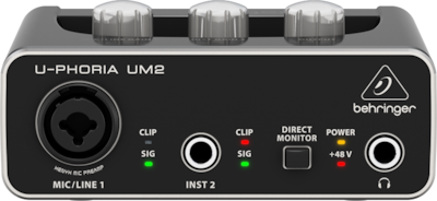 Behringer U-PHORIA UM2 UM-2 Card de sunet comercial extern Conectivitate USB la PC