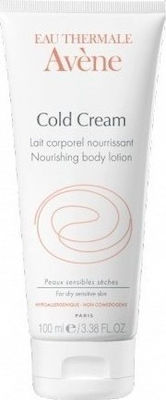 Avene Cold Cream Ενυδατική Κρέμα Σώματος για Ευαίσθητες Επιδερμίδες 100ml