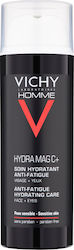 Vichy Homme Hydra Mag C+ 24ωρο Ενυδατικό Ανδρικό Gel Προσώπου για Ευαίσθητες Επιδερμίδες με Βιταμίνη C 50ml