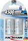 Ansmann Rechargeable Battery C Ni-MH 4500mAh 1.2V 2pcs