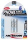 Ansmann Phone Rechargeable Battery AAA Ni-MH 800mAh 1.2V 2pcs