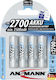 Ansmann Rechargeable Battery AA Ni-MH 2700mAh 1.2V 4pcs