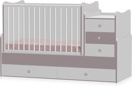 Lorelli Pătuț Bebeluși Multifuncțional Maxi Plus Alb și Cappuccino pentru Saltea 62x110cm