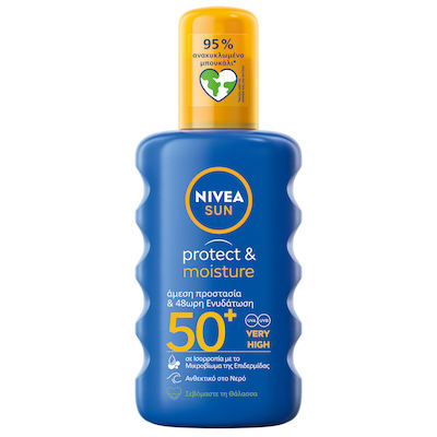Nivea Protect & Moisture Αδιάβροχη Αντηλιακή Λοσιόν για το Σώμα SPF50 σε Spray 200ml