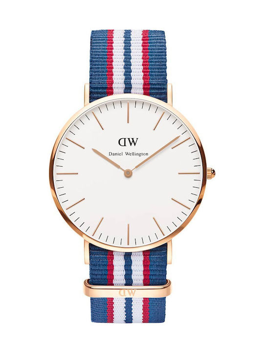 Daniel Wellington Belfast Γυναικείο Ρολόι 40mm Μπαταρίας με Υφασμάτινο Λουράκι