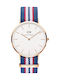 Daniel Wellington Belfast Γυναικείο Ρολόι 40mm Μπαταρίας με Υφασμάτινο Λουράκι