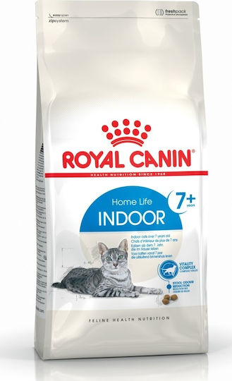 Royal Canin Indoor 7+ Суха Храна за Стари Котки с Чувствителна Уринарна Система с Птици 1.5кг
