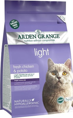 Arden Grange Light Ξηρά Τροφή για Ενήλικες Γάτες με Πατάτες / Κοτόπουλο 2kg