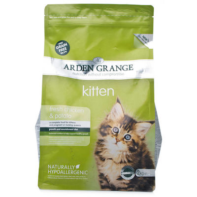 Arden Grange KItten Суха храна за млади котки с Пилешко / Картофи 2кг