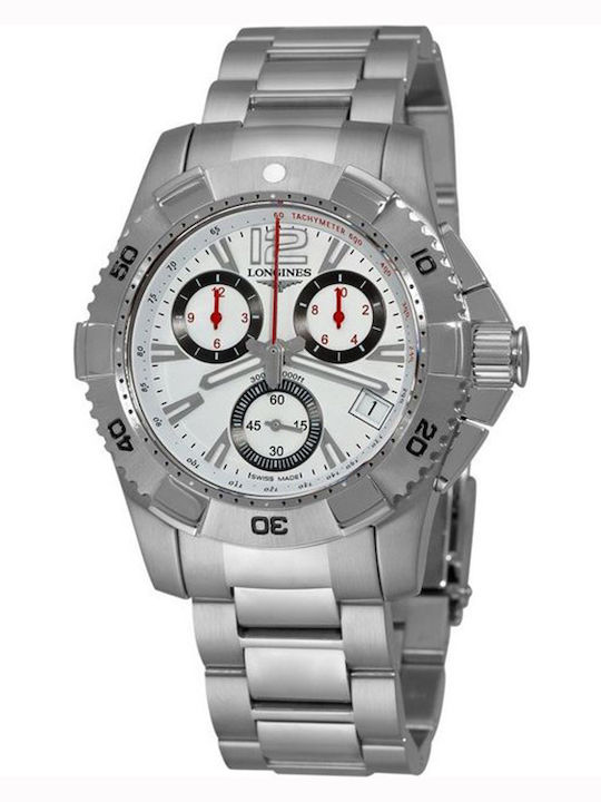 Longines Hydroconquest Ρολόι Μπαταρίας με Μεταλλικό Μπρασελέ