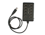 USB 2.0 Hub 10-Port USB 2.0 Hub 10 Anschlüsse mit USB-A Verbindung und Externe Stromversorgung