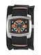 Just Watch Men's Watch Battery with Black Leather Strap