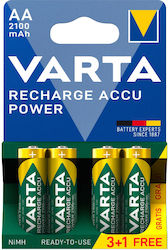 Varta Recharge Accu Power Επαναφορτιζόμενες Μπαταρίες AA Ni-MH 2100mAh 1.2V 4τμχ