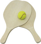 Campus Set Strandrackets Beige mit Geradem Beige Griff und Ball