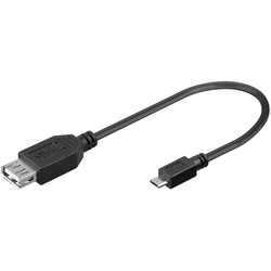 Goobay Konverter Micro-USB männlich zu USB-A weiblich Schwarz 1Stück (95194)