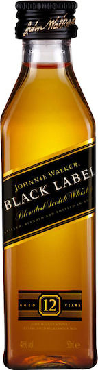 Johnnie Walker Whiskey Scoțiaς Amestec Black Label 12 Ani 40% 50ml