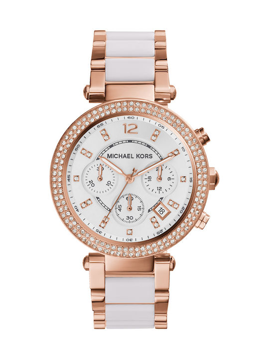 Michael Kors Parker Damenuhr 38mm Chronograph Batterie mit Rostfreiem Stahlarmband