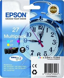 Epson 27 C13T27054010 C13T27054012 Γνήσιο Μελάνι InkJet Κίτρινο / Κυανό / Ματζέντα