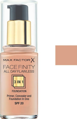 Max Factor Facefinity All Day Flawless Spf20 Liquid Make Up SPF20 45 Warm Almond 30ml