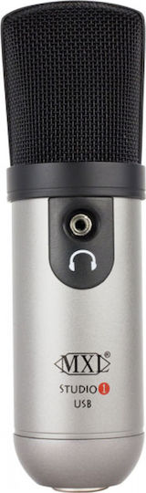 MXL Studio 1 Red Dot Кондензаторен Микрофон Настолен компютър, с амортисьори за Вокали в Red Цвят