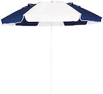 Escape Foldable Beach Umbrella White/Blue Diameter 2m with Air Vent Multicolor