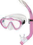 Mares Μάσκα Θαλάσσης Σιλικόνης με Αναπνευστήρα Sharky Junior Set Clear/Pink