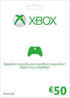 Microsoft Xbox Live Προπληρωμένη Κάρτα 50 Ευρώ