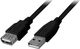 VCOM USB 2.0 Cable USB-A male - USB-A female Μαύρο 3m CU202-B-3
