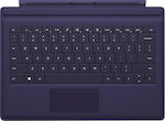 Microsoft Surface Pro 3 Type Cover Wireless Keyboard with Touchpad for Tablet English UK Purple