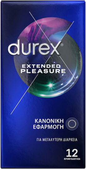 Durex Προφυλακτικά Extended Pleasure 12τμχ 56mm με Επιβραδυντικό