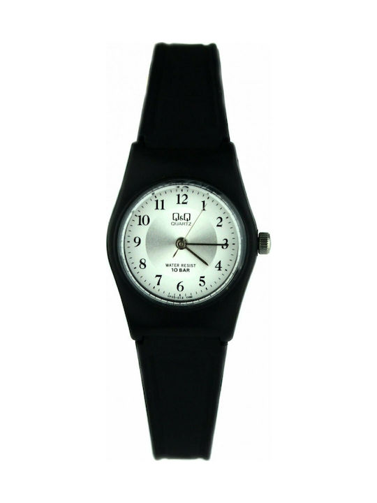 Q&Q Watch with Black Rubber Strap VP35J012Y