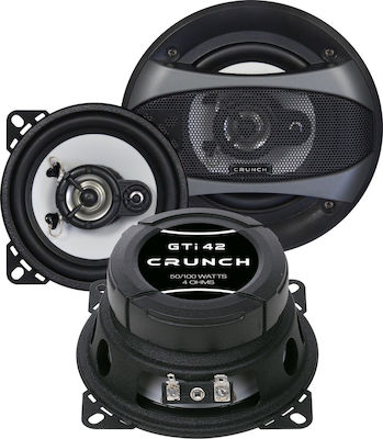 Crunch Set Boxe Auto GTi42 4" cu 50W RMS (3 căi)