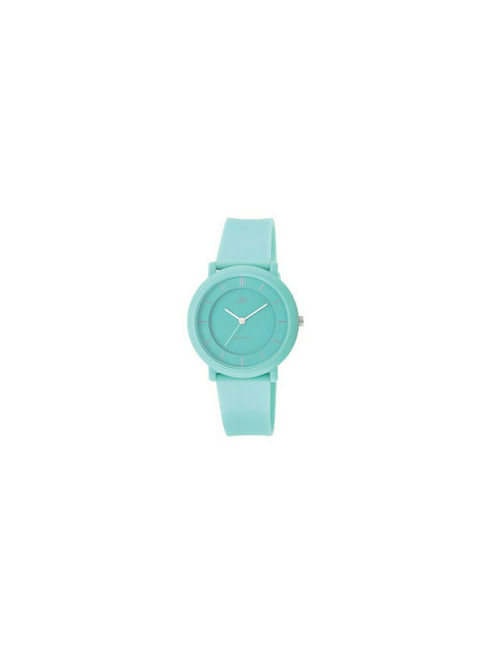 Q&Q Watch with Blue Rubber Strap