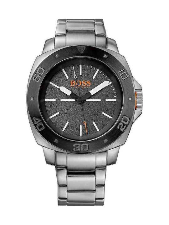 Hugo Boss Sao Paulo Uhr Batterie mit Silber Metallarmband